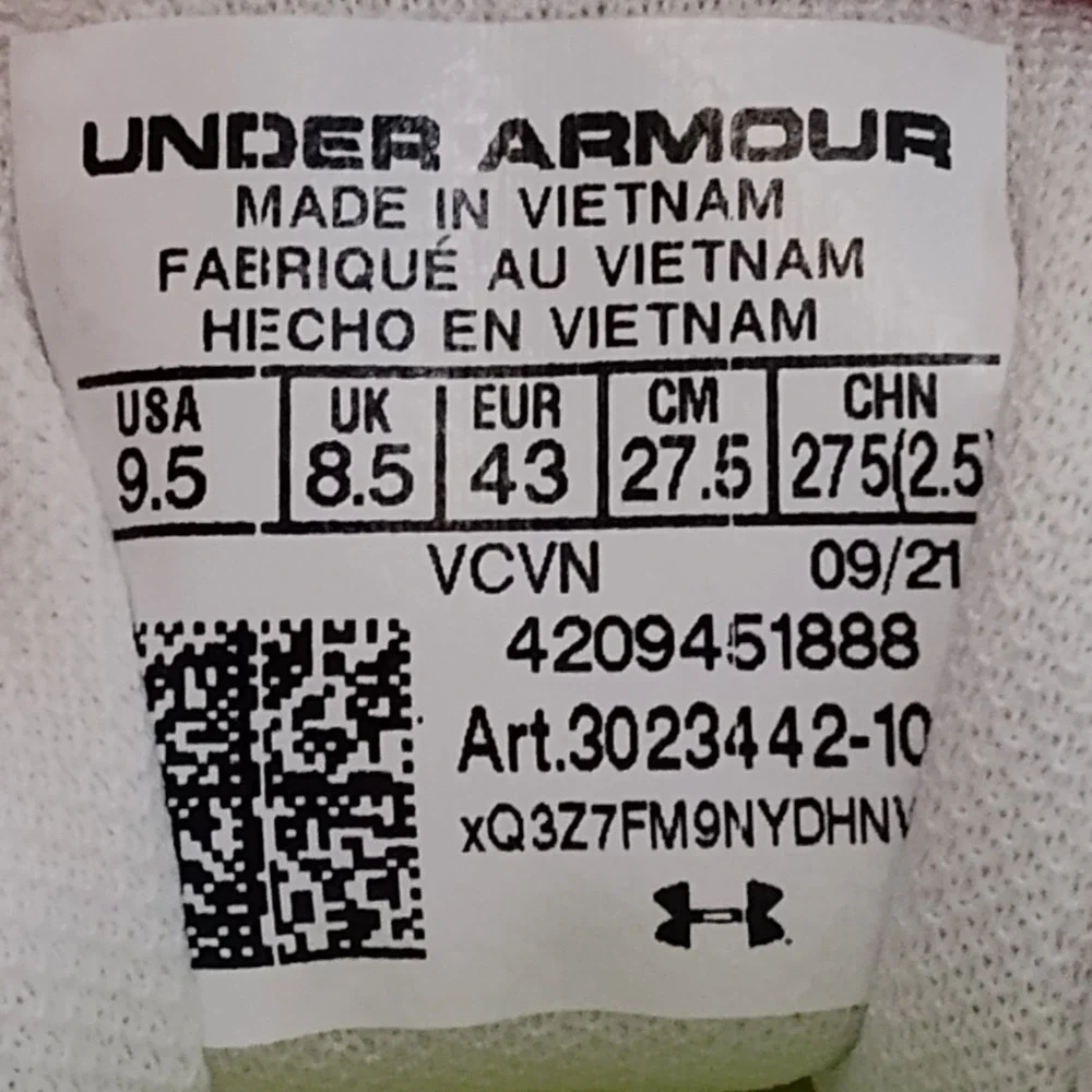 Under Armour Leadoff Low RM Baseball Cleats Mens 9.5 White Black 3023442